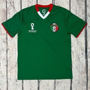 Mexico FIFA World Cup 2022 Qatar Mens Futbol Soccer Green Jersey